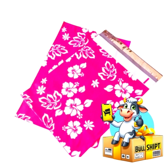 Pink Hawaiian 10x13 &6x9 Poly mailer Set - Picture 1 of 1